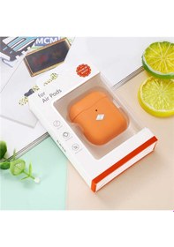 Resim Ekılıf - Apple Uyumlu AirPods 1.nesil - Kılıf Darbelere Karşı Dayanıklı Koruyucu Silikon Kılıf Airbag 19 - Turuncu 