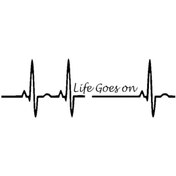 Resim Siyah-1 Adet-araba Etiket 3d 17.5 Cm 5.8 Cm Kalp Atışı Trackpad Hayat Devam Ediyor Çıkartmaları Çıkartmalar Araba Yan 