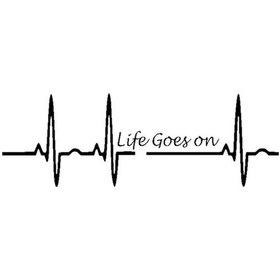 Resim Siyah-1 Adet-araba Etiket 3d 17.5 Cm 5.8 Cm Kalp Atışı Trackpad Hayat Devam Ediyor Çıkartmaları Çıkartmalar Araba Yan 