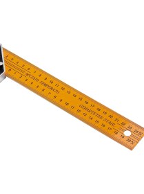 Resim Alüminyum Marangoz Gönyesi L Gönye Sarı Gönye Cetvel Kaynak Kaynakçı Gönyesi 250 mm 