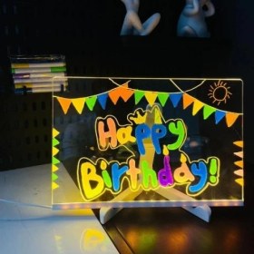 Resim LED Aydınlatmalı Yazı ve Çizim Tahtası - Küçük Boy 20X20 cm 