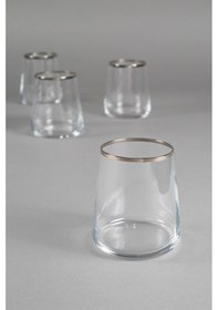 Resim Rakle Avantgarde Platin 4'lü Su Bardağı Seti 420 Cc Renkli 