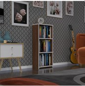 Resim Kenzlife Kitaplık Süper Ga 090 40 19 Cvz 3 Katlı Tek Bölme Ofis Mutfak Banyo Dolabı Arkalıksız 
