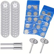 Resim 10 Adet 16-30mm Delikli Elmas Kesme Diski Kesme Diskleri DIY Araçları Aksesuarları İçin Mini Keskin Döner Aracı İle 2 Adet Çubuk 