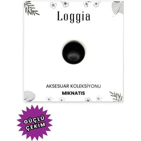 Resim Loggia Eşarp Ve Şal Mıknatısı Soft Siyah Renk - Başörtü Tutucu Kadın Tesettür Aksesuar Mıknatıs Siyah 