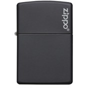 Resim Zippo Çakmak 218Zl Zippo Logolu Klasik Siyah Mat Renk 