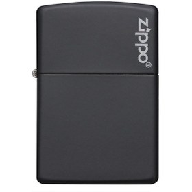Resim Zippo Çakmak 218Zl Zippo Logolu Klasik Siyah Mat Renk 