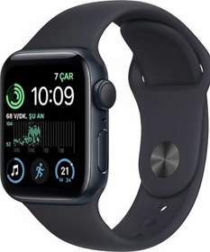 Resim Apple Watch SE 2 (2023) GPS + Cellular 44 MM Alüminyum Kasa M/L MIDNIGHT (Gece Yarısı) Akıllı Saat (Apple Türkiye Garantili) 