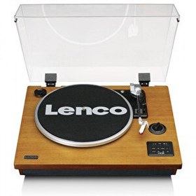 Resim Lenco LS-55WA Dahili Hoparlörlü Bluetooth Ahşap Açık Kahverengi Pikap 