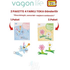 Resim 4'lü Saç Toka Seti Önce Birleştir,sonra Tak 2 Paket 4 Adet Gönderilir Yapı Toka Seti Ff 7115-7132 