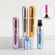 Resim 1 adet 5ml Mini Parfüm Atomizer Konteyneri, Doldurulabilir Seyahat Taşınabilir Parfüm Sprey Şişesi, Parfüm Koku Pompası Kılıfı, Seyahat ve Dışarı Çıkma için Boş Sprey Şişesi 
