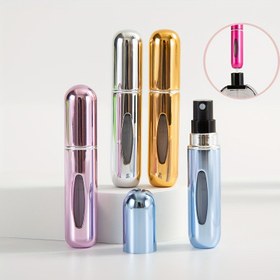 Resim 1 adet 5ml Mini Parfüm Atomizer Konteyneri, Doldurulabilir Seyahat Taşınabilir Parfüm Sprey Şişesi, Parfüm Koku Pompası Kılıfı, Seyahat ve Dışarı Çıkma için Boş Sprey Şişesi 