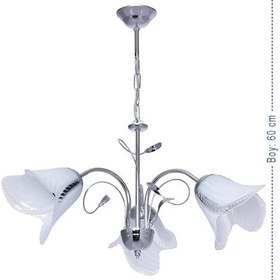 Resim Ayça 3'Lü Krom Sarkıt Avize 