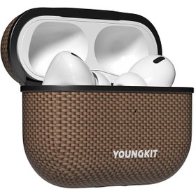Resim Youngkit 1500D Kevlar Extreme Wing Serisi Airpods Pro Aramid Fiber M-safe Kılıf - Gold 