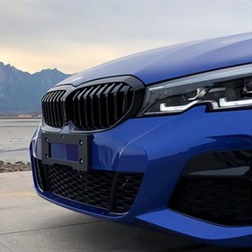 Resim Bmw 3 Serisi G20 2019 + Uyumlu M3 Görünüm Böbrek ( Çift Çizgi Panjur ) - Pıano Black 