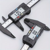 Resim 6 İnç Hassas Dijital Kaliper Büyük LCD Ekranlı – Dayanıklı Kompozit Malzeme, Siyah Metal Gövde, Ofis ve Endüstriyel Kullanım İçin İdeal, 60.96 cm'ye Kadar Ölçer, Hassas Ölçüm Aracı | Modern Dijital Kaliper | Kullanıcı Dostu Tasarım 