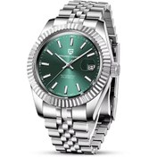 Resim Pagani design PD-1645 Datejust Yeni Mekanik Erkek Kol Saati Otomatik Retro Saatler Erkek Su Geçirmez Çelik Saat 