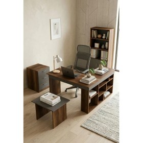 Resim Robin Home Boston L Ofis Çalışma Masası Ofis Büro Takımı Masa Sehpa Keson Kitaplık 