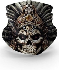 Resim Bebo Store Extreme Spor Motor Ve Bisiklet Kullananlara Özel Desenli Buff Boyunluk Bandana Balaklava - skull-0208-6 