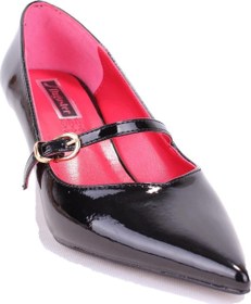 Resim Dagoster DZA07-389100 Siyah Rugan Stiletto Topuklu Kadın Ayakkabı 