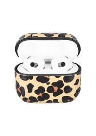 Resim Apple Uyumlu AirPods 3.nesil Deri Kılıf Juni Leo-ne Leopar Leopar 