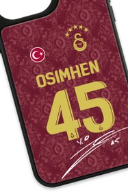 Resim Galatasaray Victor Osimhen 3. Forma İmzalı Cam Telefon Kılıfı - iPhone 14 Pro Max 