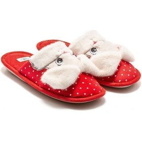 Resim Twigy Bunny Çocuk Ev Terliği Kırmızı 30/35 CC0121 Kırmızı 