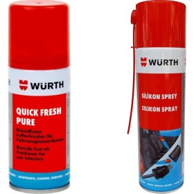 Resim Würth Araç İçi Tazeleme Spreyi (Quıck Fresh Pure) 100 ml + Silikon Sprey 500 ml 2'li Set 
