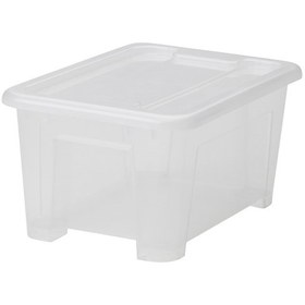 Resim Ikea Samla Kapaklı Kutu Şeffaf, 5 Litre 