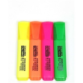 Resim 4'lü Neon Renk İtalyano Fosforlu Kalem Ergonomik Tasarım Kolay Kullanım Fosforlu İşaret Kalemi Diğer 