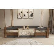 Resim Herseycik Ninnimo Montessori 90X190 Yatak Uyumlu Karyola M7-42 Antrasit 