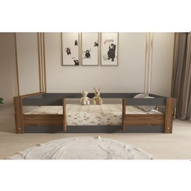 Resim Herseycik Ninnimo Montessori 90X190 Yatak Uyumlu Karyola M7-42 Antrasit 