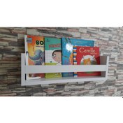 Resim Decomira Çocuk Odası Eğitici Montessori Kitaplık Raf Duvar Rafı 