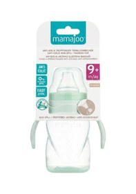 Resim Mamajoo Kulplu Akıtmaz Eğitici Bardak Powder Green 270 ML & Anti-Kolik Yeşil 
