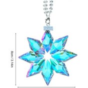 Resim Lasonstiges Noel Kar Tanesi Süsleri Noel Ağacı Süsleri Kristal Kar Taneleri Kristal Dekoratif Kolye Dekorasyon Için 