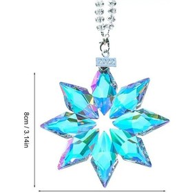 Resim Lasonstiges Noel Kar Tanesi Süsleri Noel Ağacı Süsleri Kristal Kar Taneleri Kristal Dekoratif Kolye Dekorasyon Için 