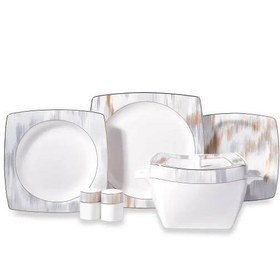 Resim Korkmaz Bone Selection 60 Parça Kare Yemek Takımı A8467 