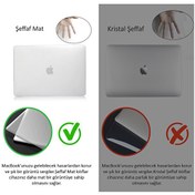 Resim MacBook Air M2 15.3" A2941 Uyumlu Mat Şeffaf Laptop Koruyucu Kılıf McStorey