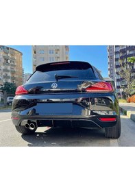 Resim Vw Scirocco Mk1.5 Difüzör Parlak Siyah Sol Çiftli 2014 2015 2016 2017 Arka-bodykit-ek-karlık 