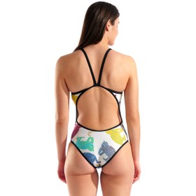 Resim Arena In The Wild Swimsuit Super Fly Back Kadın Beyaz Yüzücü Mayosu 010204150 