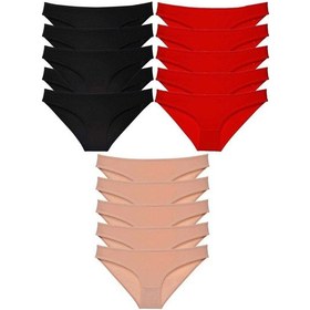 Resim 15 Adet Süper Eko Set Likralı Kadın Slip Külot 512 Çok Renkli 