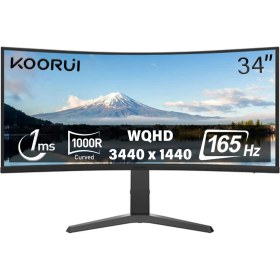 Resim Koorui 1ms 165Hz 34" 3440X1440 Wqhd Curved Gaming Monitör 34E6UC 