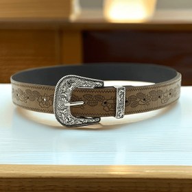 Resim Kadınlar için Vintage Amerikan Kahverengi Geniş Kemer - Y2K İlhamlı, Kot ve Günlük Kıyafetler için Çok Yönlü, Paslanmaz Çelik Toka, Tekstil Olmayan, Hafta Sonu Günlük Giyim 