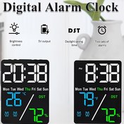 Resim Parlaklık Kontrolü, SV Çıkışı, Güneş Saati, İki Alarm ve Sıcaklık/Nem Göstergesi ile Dijital Alarm Saati - Ev ve Ofis Dekoru için USB-Powered Masaüstü Saati, Yatak Odası, Ofis Aksesuarı, Modern Dekor Parçası, Dayanıklı Plastik Gövde 