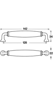 Resim Dizaynaks Mat Siyah 128 mm Porselen Kulp Flo 