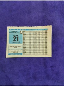 Resim 21 Ocak 2008 Takvim Yaprağı - Nostaljik Koleksiyonluk Takvim Yaprağı A 