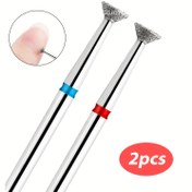 Resim 2 adet Mini Ufo Şeklinde Zımparalama Tahtaları, Ölü Deri ve Tutkalları Gidermek için Paslanmaz Çelik Tırnak Makası, Kokusuz Manikür Aletleri Ev Salon Kullanımı İçin. 