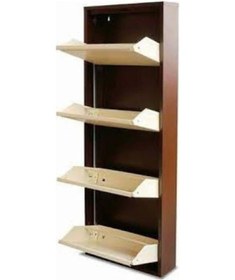 Resim Metal 4'Lü Ayakkabılık Kahve/Krem (52696 