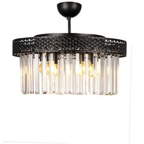 Resim Begüsa Sitrus 4.lü Siyah Lux Kristal Taşlı Avize 