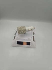 Resim Gümüş Taşlı Araç Çakmaklık Şarj Çift Çıkışlı A Kalite 